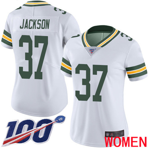 Green Bay Packers Limited White Women #37 Jackson Josh Road Jersey Nike NFL 100th Season Vapor Untouchable->green bay packers->NFL Jersey